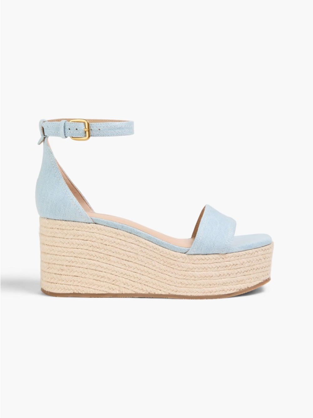 Veronica beard gianna denim espadrilla wedge sandals new sz 9 m